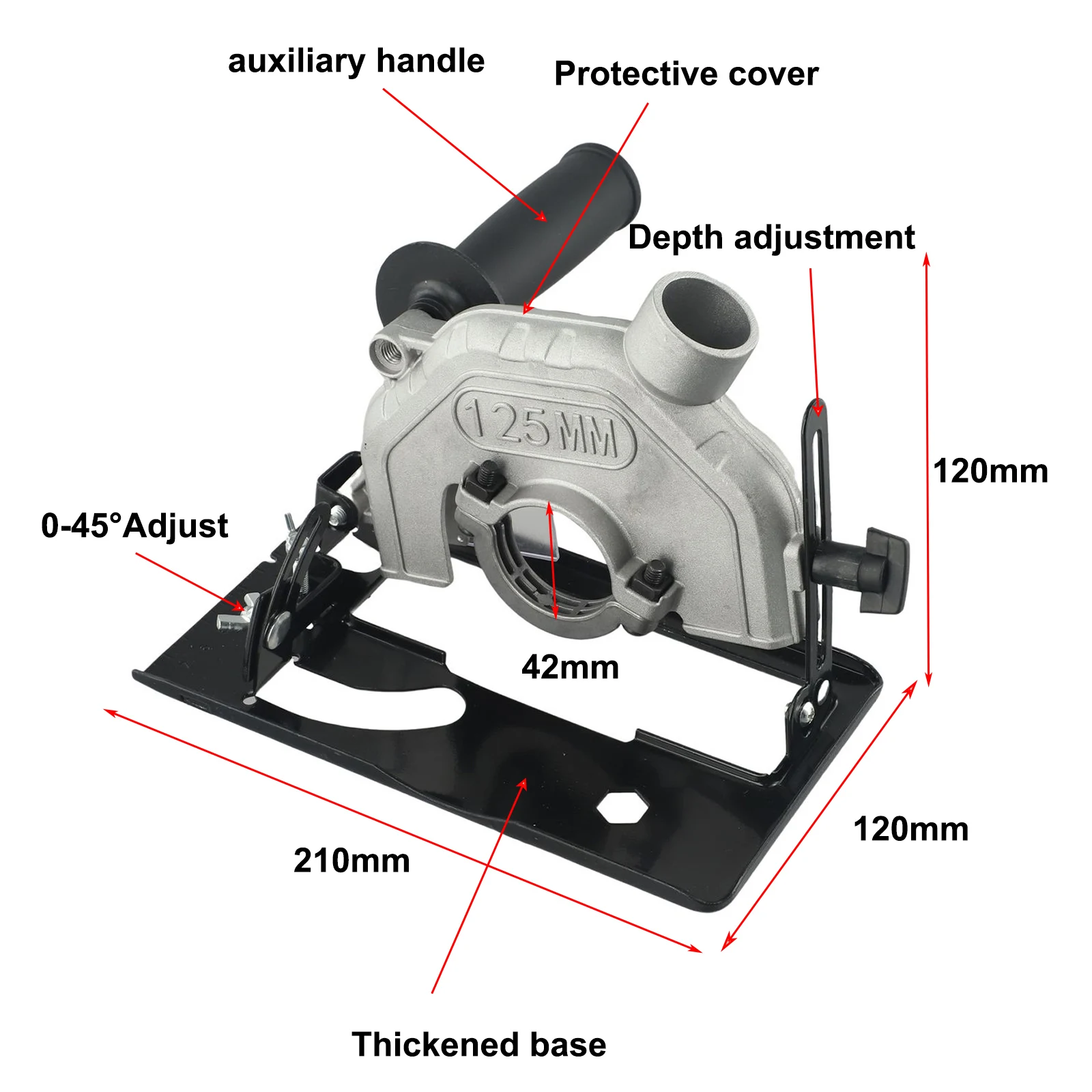 /Angle /Grinder /Converter Bracket Base For 100-125mm Saw Cutting Machine Woodworking Table Tool Adjustable 0-45 Degree DIY
/Angle /Grinder /Converter Bracket Base For 100-125mm Saw Cutting Machine Woodworking Table Tool Adjustable 0-45 Degree DIY