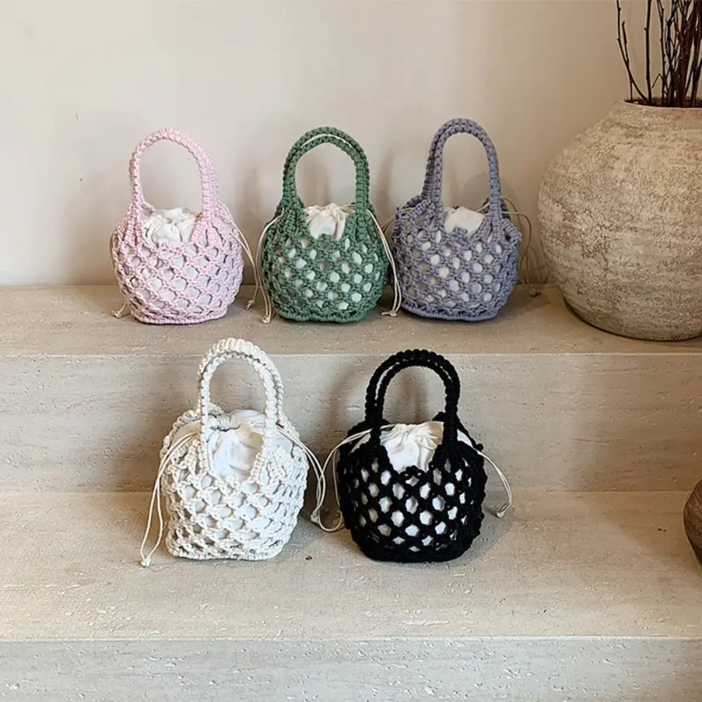 Trendy Mini Bucket Bag Knitted Bag Bohemian Hollowed Out Weave Bag Handbag Storage Bag String Bag Outdoor
Trendy Mini Bucket Bag Knitted Bag Bohemian Hollowed Out Weave Bag Handbag Storage Bag String Bag Outdoor