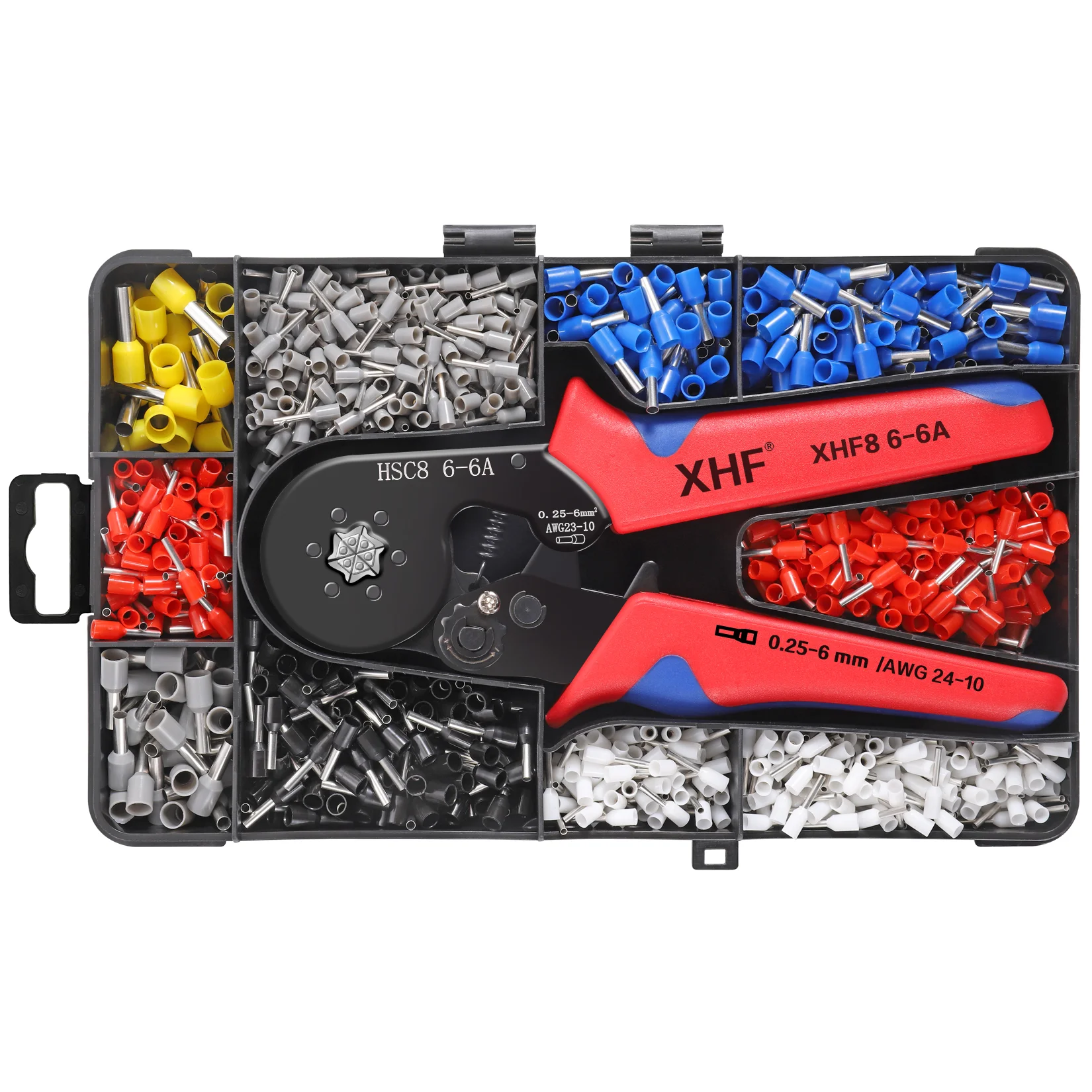 1700PCS 24-10AWG HSC8 6-6A Self Adjustable Cable Wire Crimper Crimping Tool Plier Set Cord End Bootlace Ferrules Terminals Kit
1700PCS 24-10AWG HSC8 6-6A Self Adjustable Cable Wire Crimper Crimping Tool Plier Set Cord End Bootlace Ferrules Terminals Kit