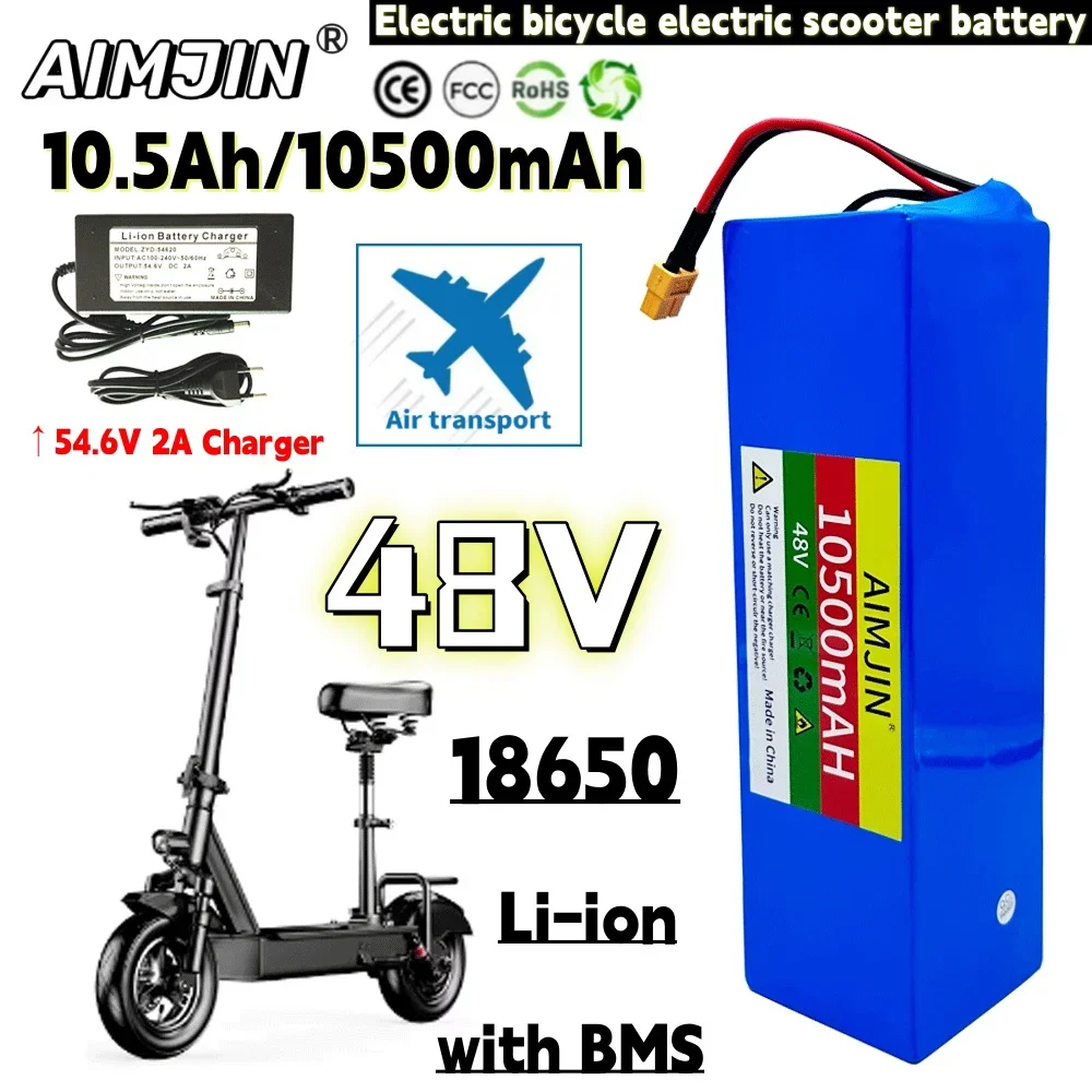 13S3P 48V 10.5Ah/10500mAh 1000W 18650 lithium-ion battery pack 10500mAh with BMS suitable for 54.6V charger
13S3P 48V 10.5Ah/10500mAh 1000W 18650 lithium-ion battery pack 10500mAh with BMS suitable for 54.6V charger