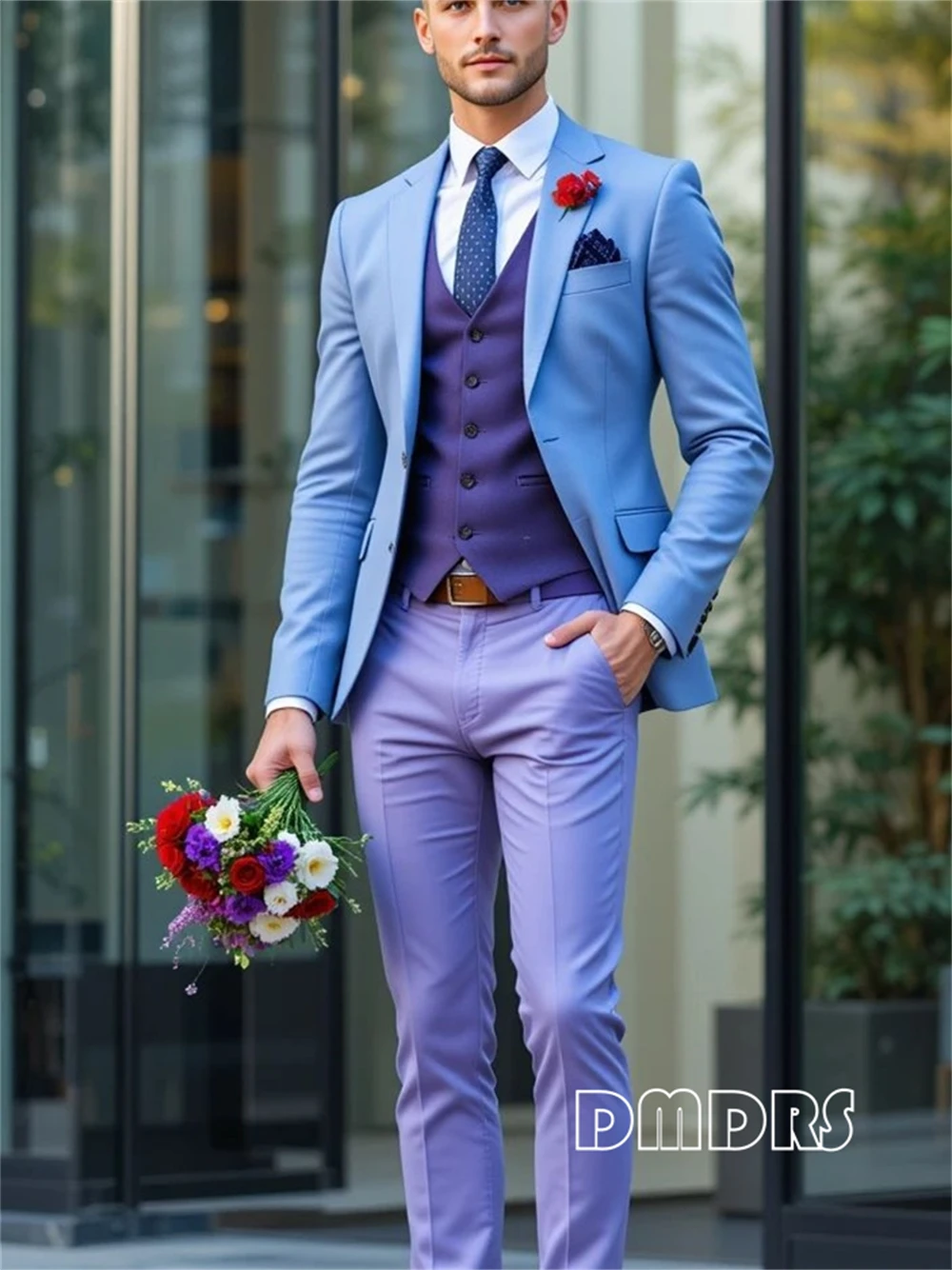 Colorful Wedding Suit for Groom, Three Pieces Slim Fit Formal Suits Jacket Vest Pants Master Color Matching Customized Tuxedo
Colorful Wedding Suit for Groom, Three Pieces Slim Fit Formal Suits Jacket Vest Pants Master Color Matching Customized Tuxedo
