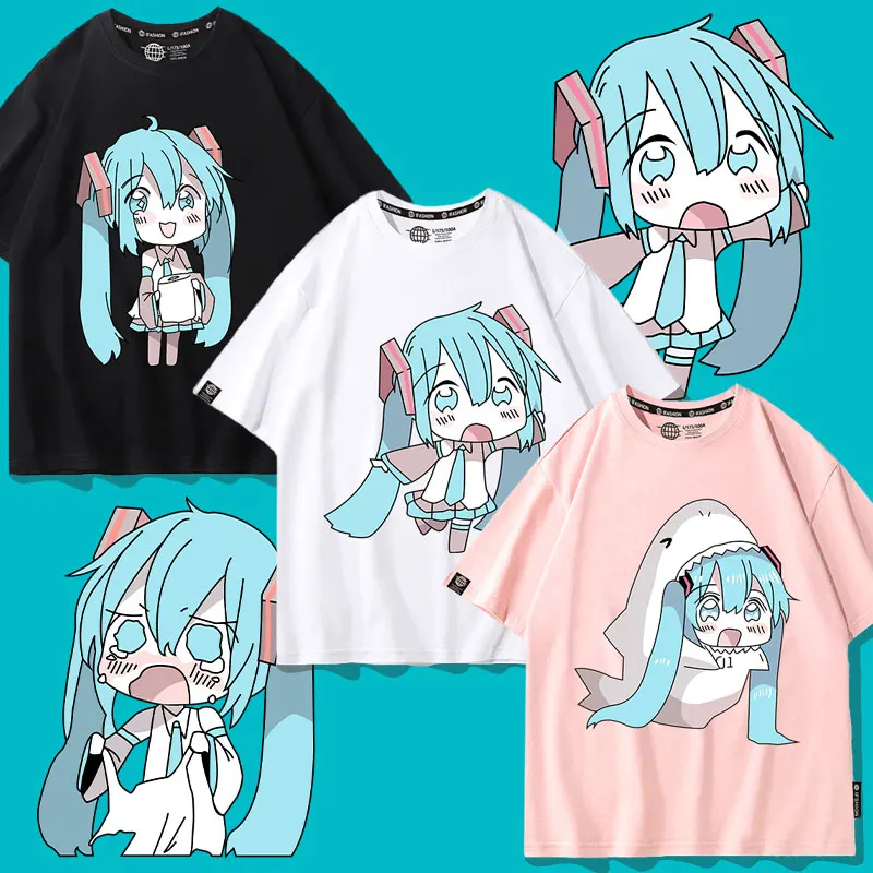 Hatsune miku co-branded short-sleeved T-shirt Women's Summer Miku Princess Her half-sleeved cartoon anime cos peripheral clothes
Hatsune miku co-branded short-sleeved T-shirt Women's Summer Miku Princess Her half-sleeved cartoon anime cos peripheral clothes