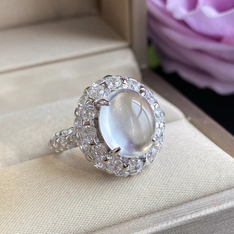 Natural Ice Transparent Gray Agate White Chalcedony Vintage Elegant Open for Women Oval Cabochon Ring Jewelry
Natural Ice Transparent Gray Agate White Chalcedony Vintage Elegant Open for Women Oval Cabochon Ring Jewelry