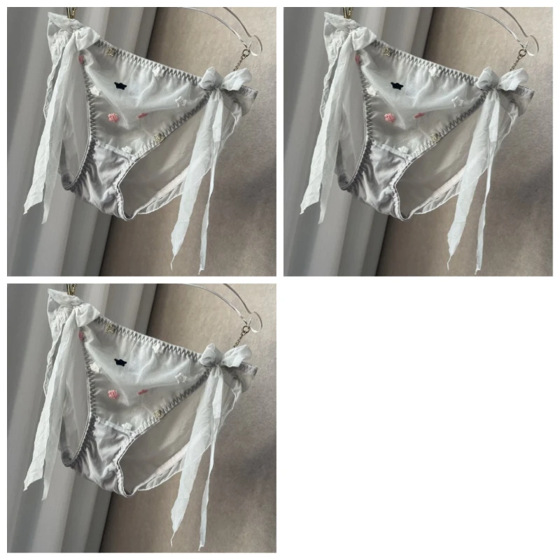 Smooth Soft Quick-dry Underwear Japanese Mesh Sexy Bow Lace Sweet Thin Fairy Embroidered Women's Girl Low-rise Briefs Panties
Smooth Soft Quick-dry Underwear Japanese Mesh Sexy Bow Lace Sweet Thin Fairy Embroidered Women's Girl Low-rise Briefs Panties