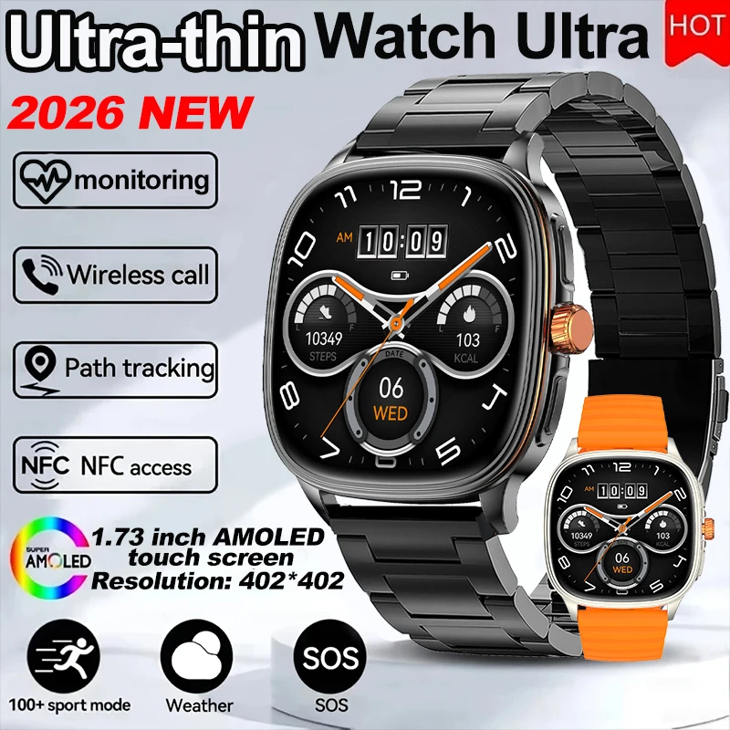 Fanwear new men's ultra-thin smart watch true 1.73-inch AMOLED screen Bluetooth call 150+ sports mode blood oxygen health watch
Fanwear new men's ultra-thin smart watch true 1.73-inch AMOLED screen Bluetooth call 150+ sports mode blood oxygen health watch