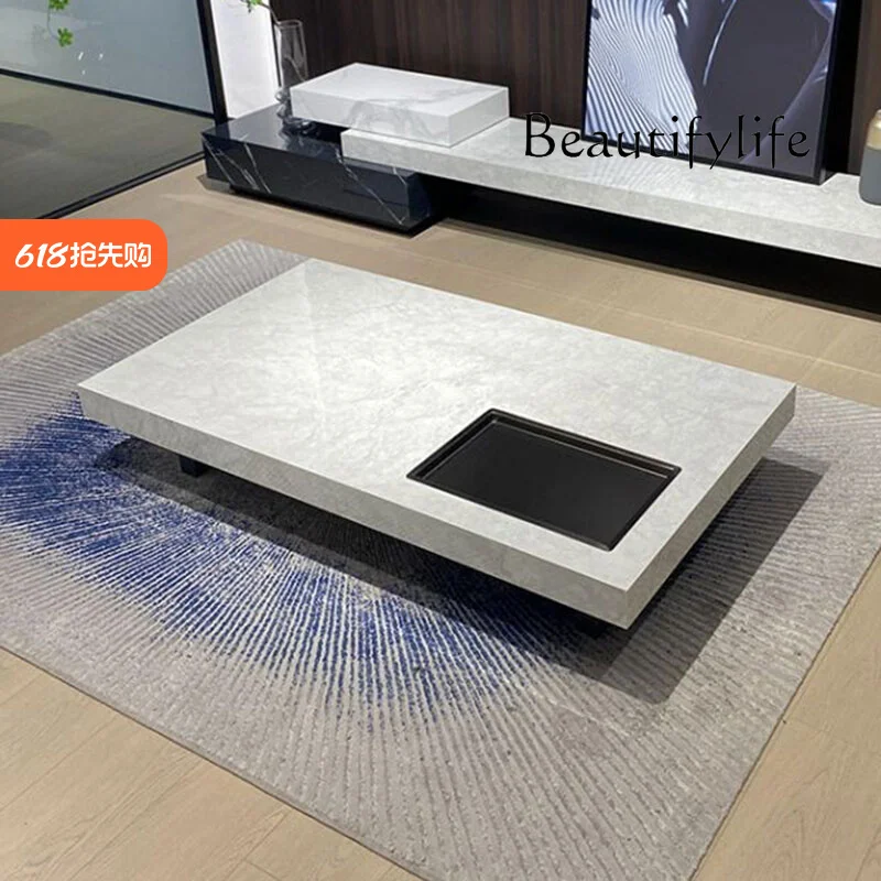Italian light luxury tea table sinking simple rectangular household suspended large and small apartment rock slab coffee table
Italian light luxury tea table sinking simple rectangular household suspended large and small apartment rock slab coffee table