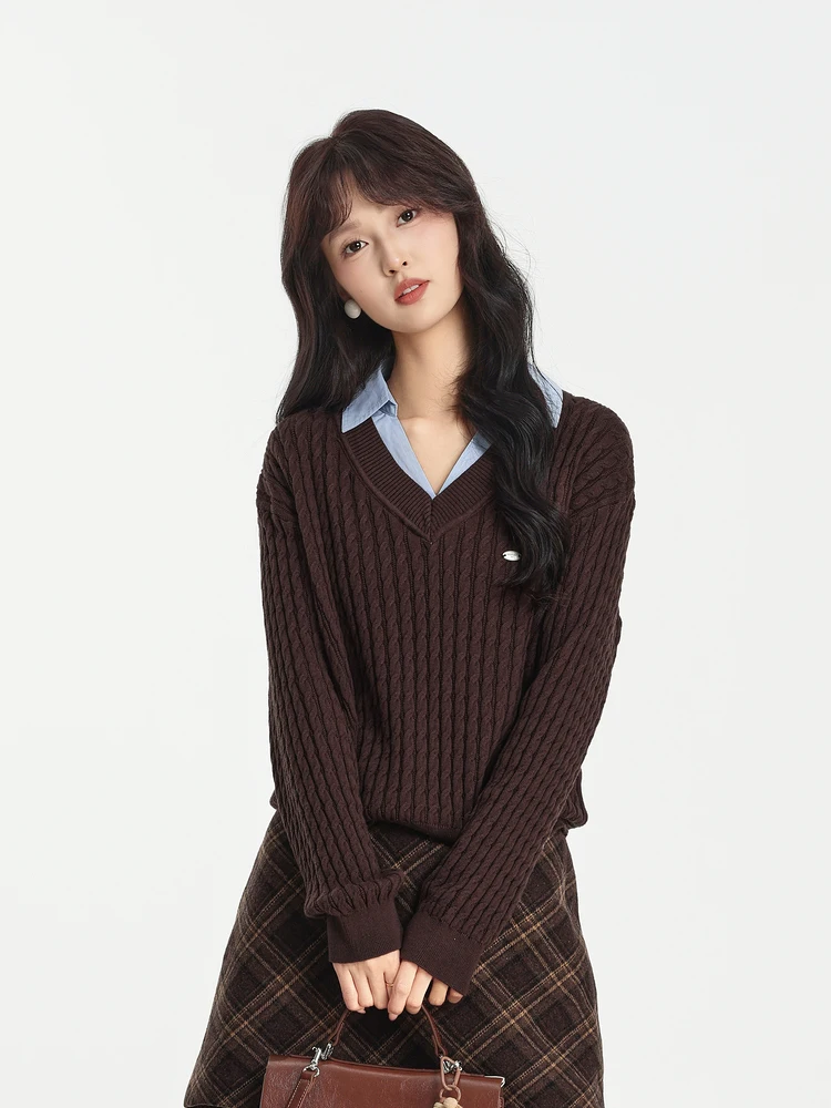 Faionable V-Ne Knitted Sweater Versatile Sli Winter New Arrival Single Piece Casual Comfortable Cotton Long Sve
Faionable V-Ne Knitted Sweater Versatile Sli Winter New Arrival Single Piece Casual Comfortable Cotton Long Sve