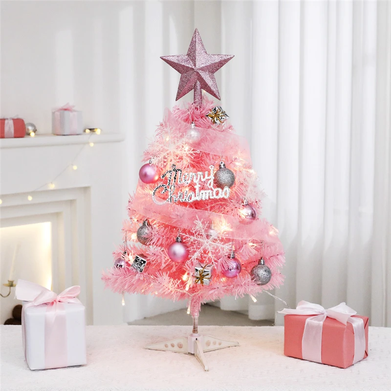 Pink Mini Christmas Tree Set With Lamp 60cm45cm Small Christmas Tree Elegant Desktop Ornaments Home Christmas Decoration Gifts
Pink Mini Christmas Tree Set With Lamp 60cm45cm Small Christmas Tree Elegant Desktop Ornaments Home Christmas Decoration Gifts