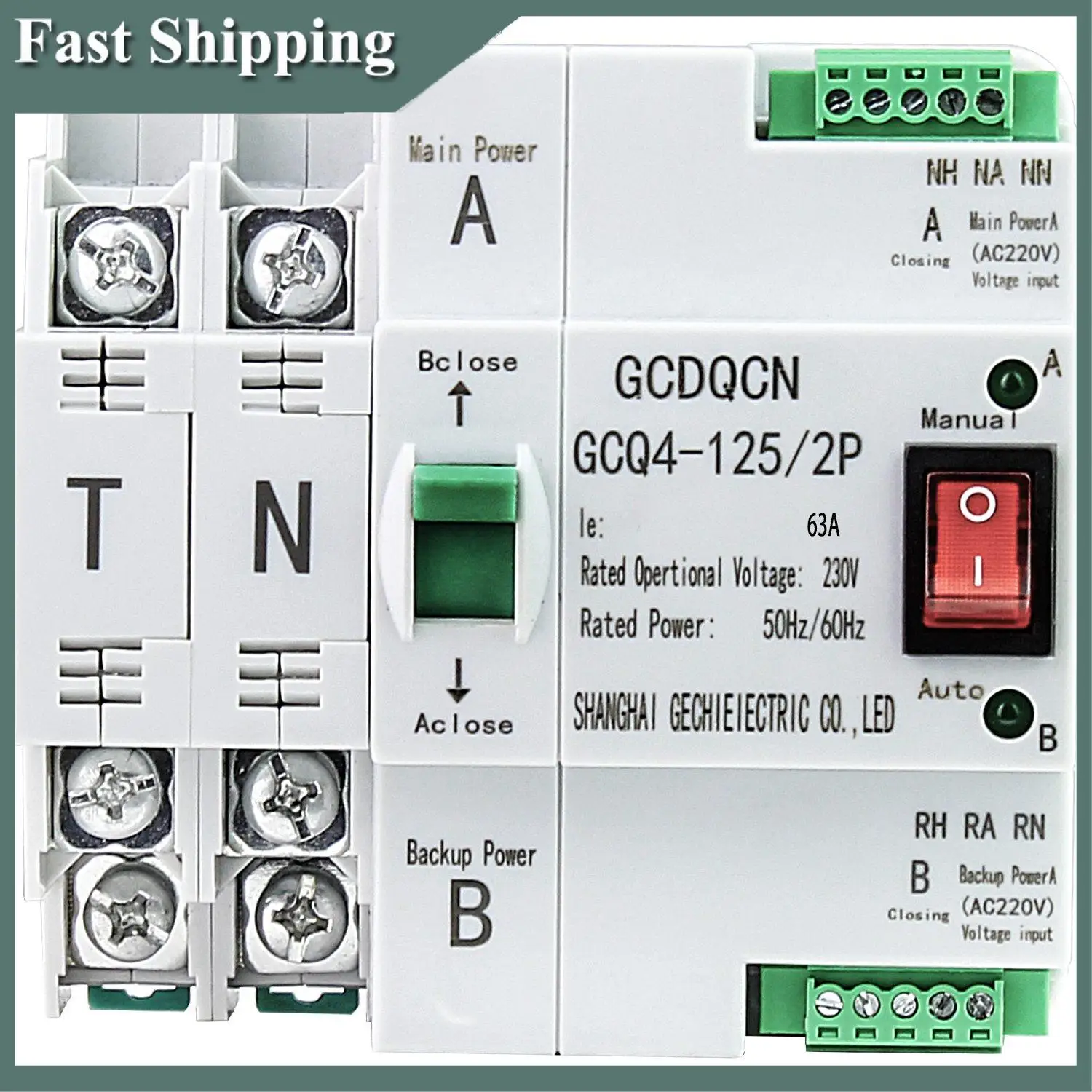 -MEOF Dual Power Automatic Transfer Switch SMGQ2-63 / 2P Circuit Breaker Home Rail Installation
-MEOF Dual Power Automatic Transfer Switch SMGQ2-63 / 2P Circuit Breaker Home Rail Installation