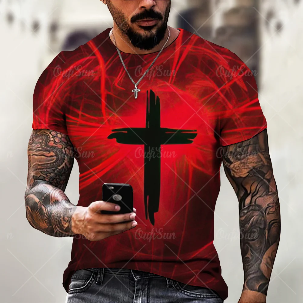 Jesus Graphics Men's T-Shirt God Tees Cross Print T-Shirt For Men Casual Short Sleeved Tops Oversized Streetwear Mens Clothing
Jesus Graphics Men's T-Shirt God Tees Cross Print T-Shirt For Men Casual Short Sleeved Tops Oversized Streetwear Mens Clothing