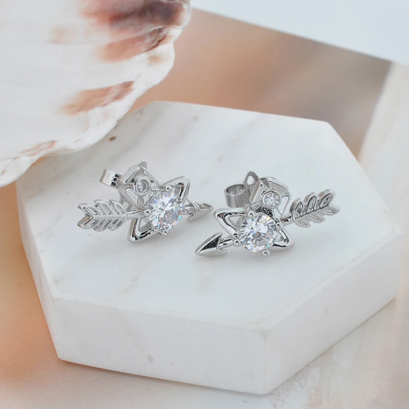 S925 Sterling Silver Ladies Simple Charm Arrow Small Saturn Fashion Stud Earrings
S925 Sterling Silver Ladies Simple Charm Arrow Small Saturn Fashion Stud Earrings