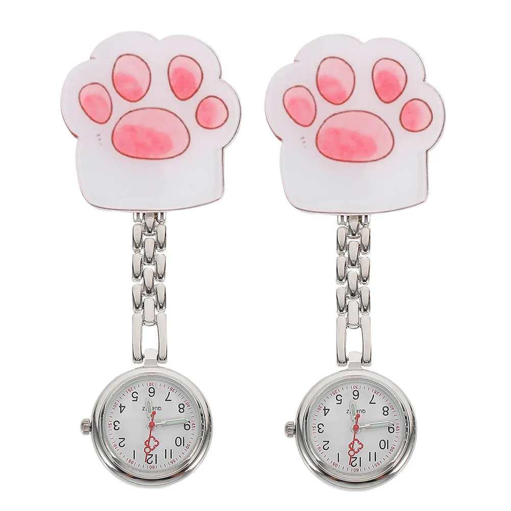 2Pcs Cat Paw Hanging Watch Cartoon Nurse Pocket Watch for Students Doctors Nurses Staff Convenient Time Viewing
2Pcs Cat Paw Hanging Watch Cartoon Nurse Pocket Watch for Students Doctors Nurses Staff Convenient Time Viewing