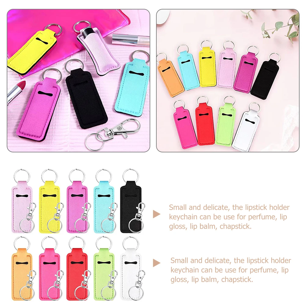 10Sets Lipstick Protector Keychain Portable Lip Balm Holder Lightweight Travel Accessories Various Colors Holder
10Sets Lipstick Protector Keychain Portable Lip Balm Holder Lightweight Travel Accessories Various Colors Holder