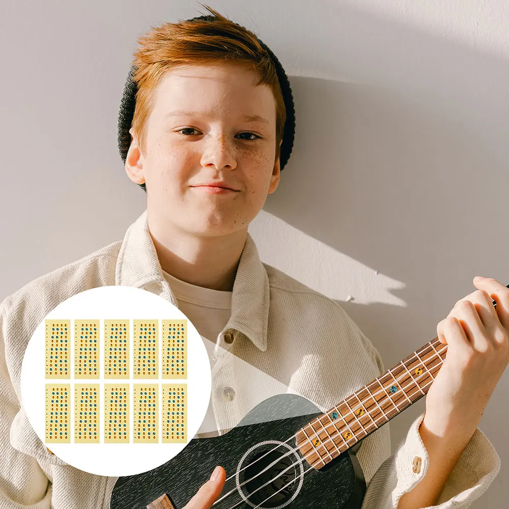 20pcs Ukulele Note Premium Paper Scale Stickers No Residue Long Lasting Fretboard Decals For Beginner Introductory Fingerboard 
20pcs Ukulele Note Premium Paper Scale Stickers No Residue Long Lasting Fretboard Decals For Beginner Introductory Fingerboard