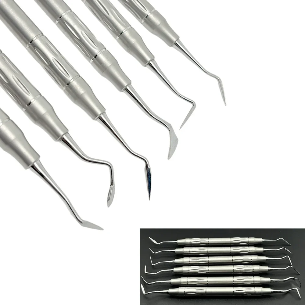 6Pcs Stainless Steel Dental Periodontal Ligament Separator Dental Scaler Tooth Cleaning Dentist Tools
6Pcs Stainless Steel Dental Periodontal Ligament Separator Dental Scaler Tooth Cleaning Dentist Tools