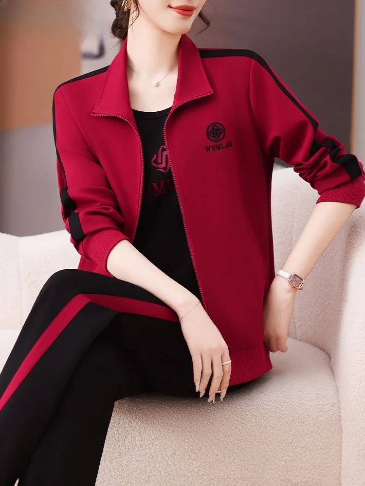 Casual Sportswear Set for Older Women Spring Faion Anti-Aging Tee-Piece Suite Mommy Coat Long Pants Cotton Blend Comfortable
Casual Sportswear Set for Older Women Spring Faion Anti-Aging Tee-Piece Suite Mommy Coat Long Pants Cotton Blend Comfortable