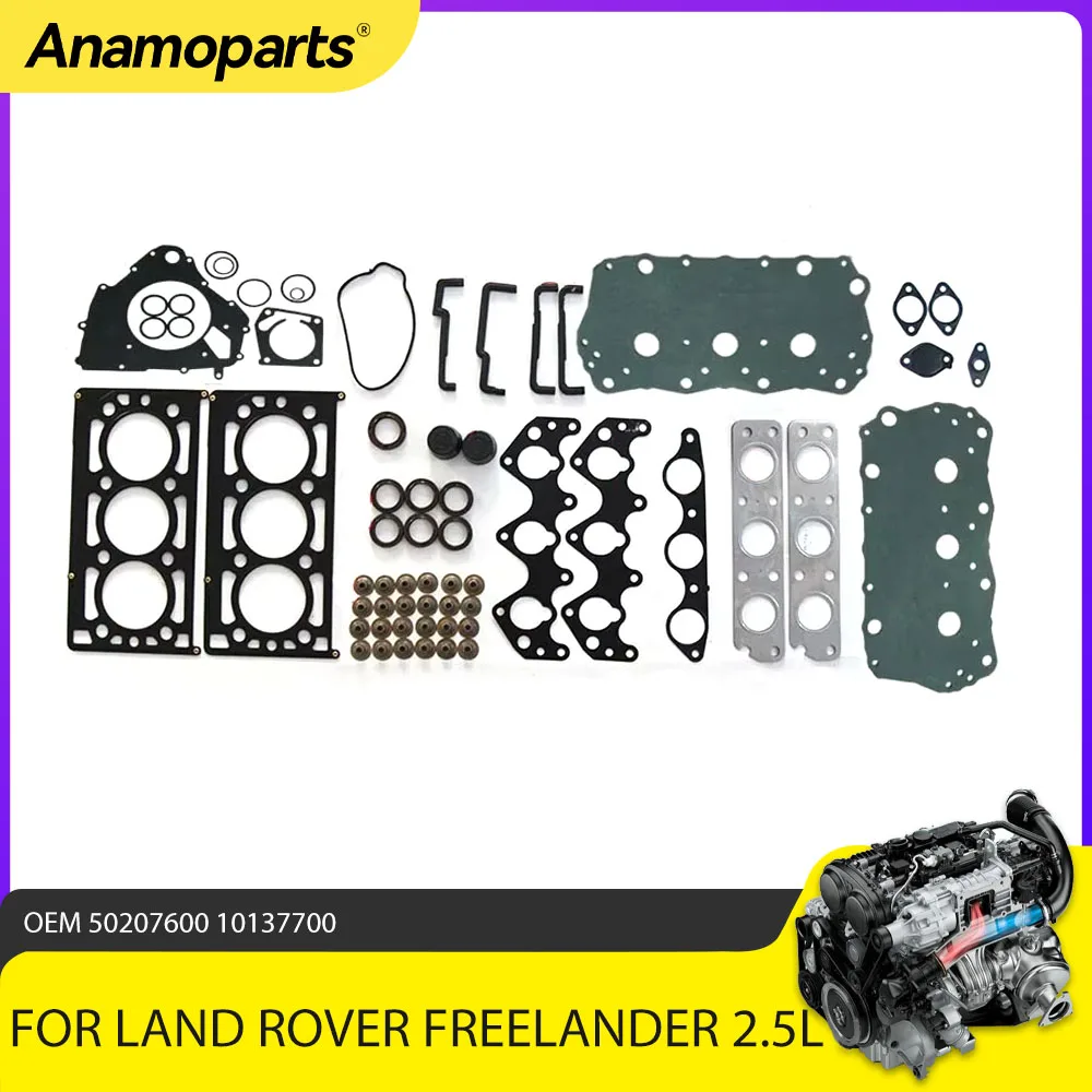 Engine Parts Full Gasket Set Fit 2.5 L V6 Gas 25K4F KV6 For Land Rover Freelander MG ZS ZT ROVER 45 75 2.5L Overhaul Rebuild Kit
Engine Parts Full Gasket Set Fit 2.5 L V6 Gas 25K4F KV6 For Land Rover Freelander MG ZS ZT ROVER 45 75 2.5L Overhaul Rebuild Kit