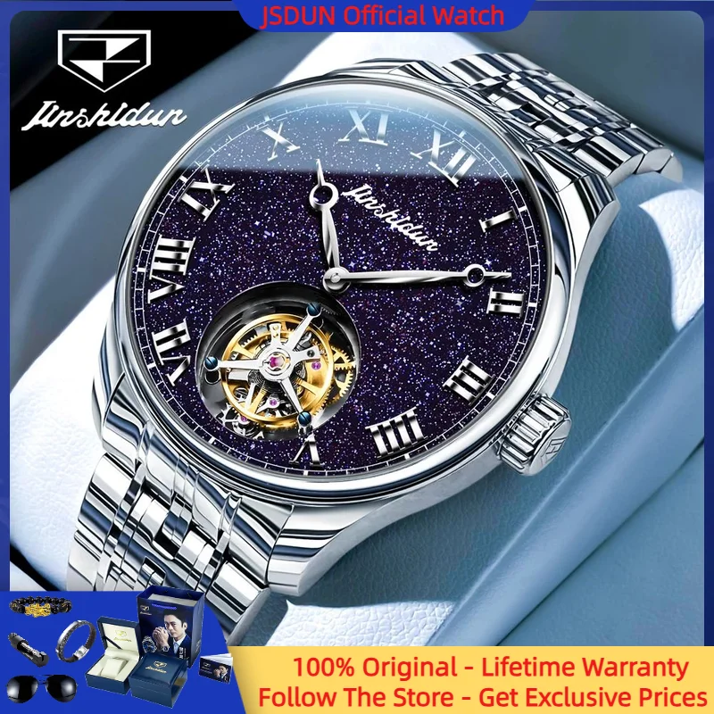 JSDUN 831 Tourbillon Men Automatic Mechanical Watch Luxury Hollow Watch Fashion Retro Roman Starry Sky Deep Waterproof Men Watch
JSDUN 831 Tourbillon Men Automatic Mechanical Watch Luxury Hollow Watch Fashion Retro Roman Starry Sky Deep Waterproof Men Watch