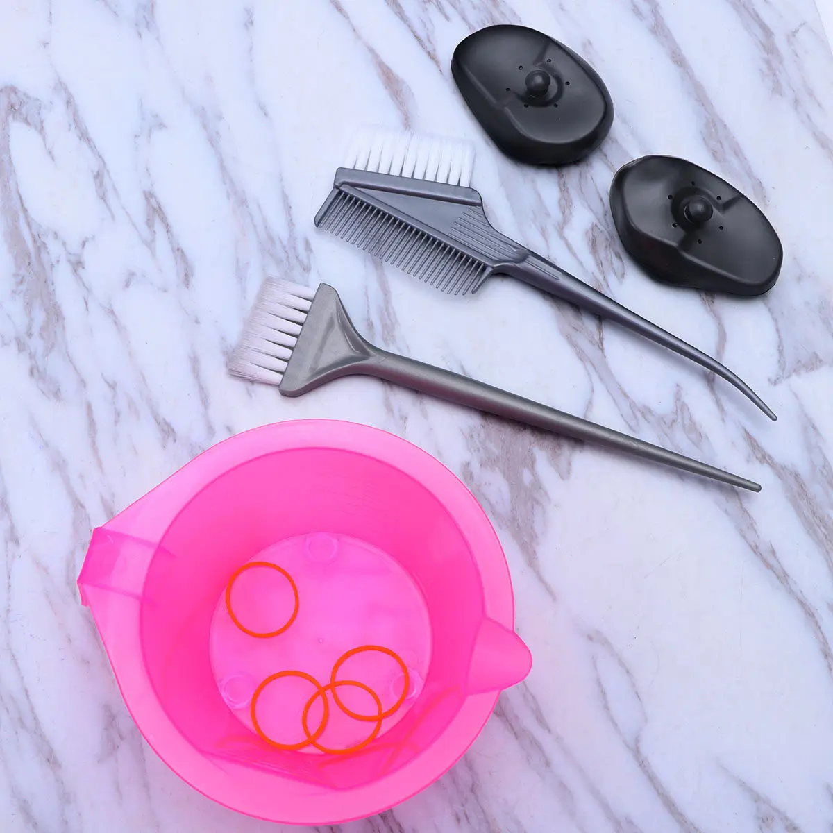 7pcs Hair Coloring Dyeing Kit Brush Comb Mixing Bowl Cape Gloves Shower Cap Elastic Ear Caps For Diy Home Salon Use Hair Dye
7pcs Hair Coloring Dyeing Kit Brush Comb Mixing Bowl Cape Gloves Shower Cap Elastic Ear Caps For Diy Home Salon Use Hair Dye