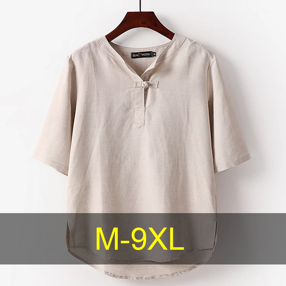 Summer T-shirts Men Plus Size 9XL Short Sleeve Tshirt Summer Linen Tops Tees Fashion Solid Color Shirts Male Big Size 9XL
Summer T-shirts Men Plus Size 9XL Short Sleeve Tshirt Summer Linen Tops Tees Fashion Solid Color Shirts Male Big Size 9XL