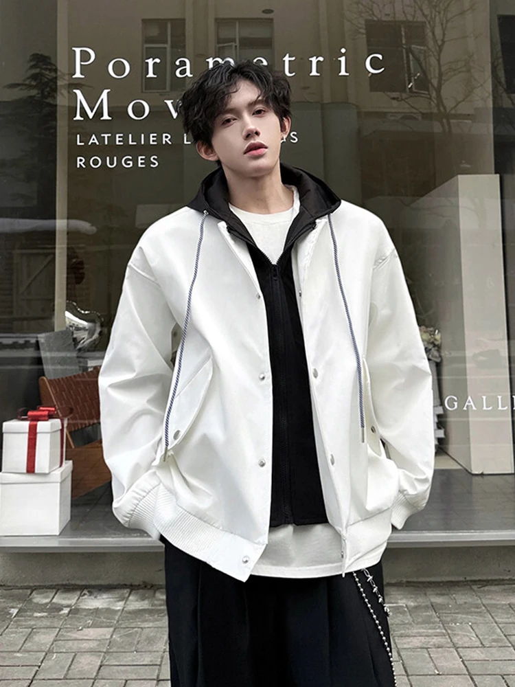 Белая мужская куртка-худи с эффектом двухслойности, в американском стиле, бейсбольная, весенне-осенняя, с капюшоном, приталенная, с длинными рукавами, на молнии
Белая мужская куртка-худи с эффектом двухслойности, в американском стиле, бейсбольная, весенне-осенняя, с капюшоном, приталенная, с длинными рукавами, на молнии