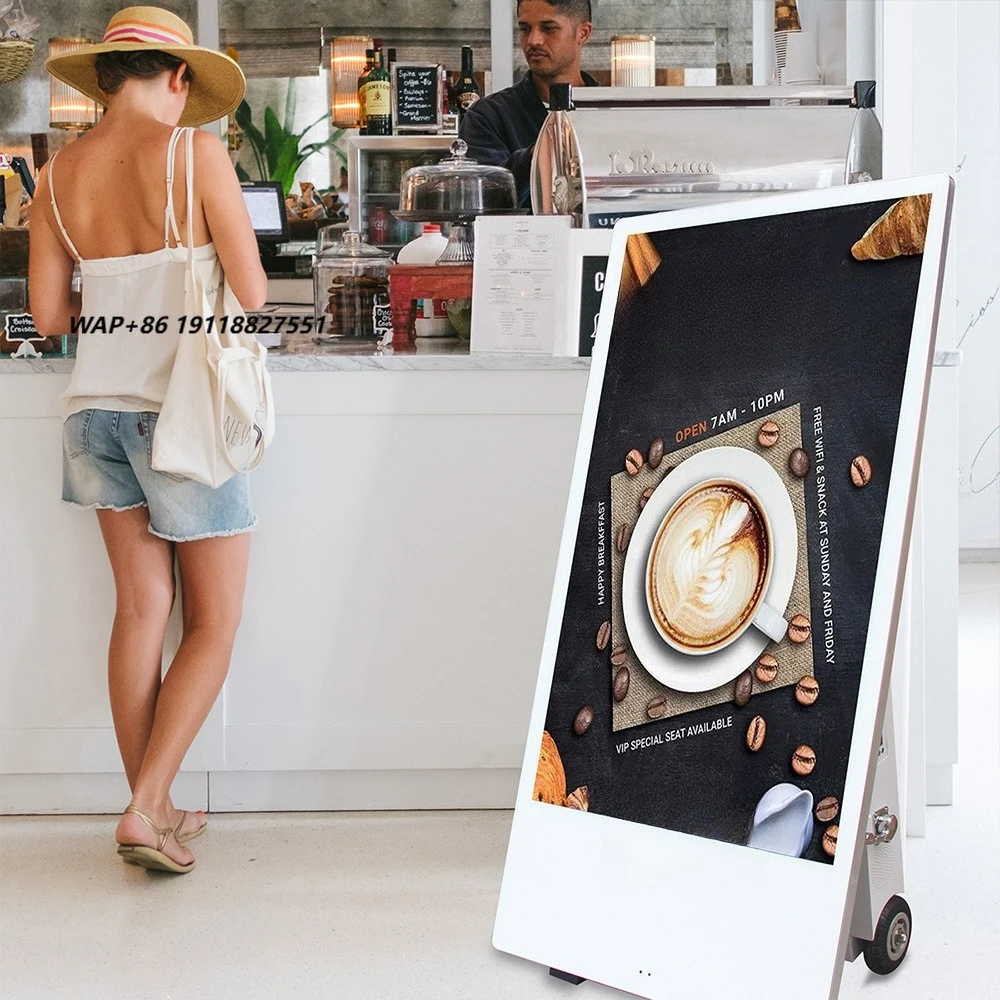 High Brightness Moveable Advertising Equipment Media Player Video Screen Floor Standing Outdoor 6mm Capacitive Battery Powered
High Brightness Moveable Advertising Equipment Media Player Video Screen Floor Standing Outdoor 6mm Capacitive Battery Powered