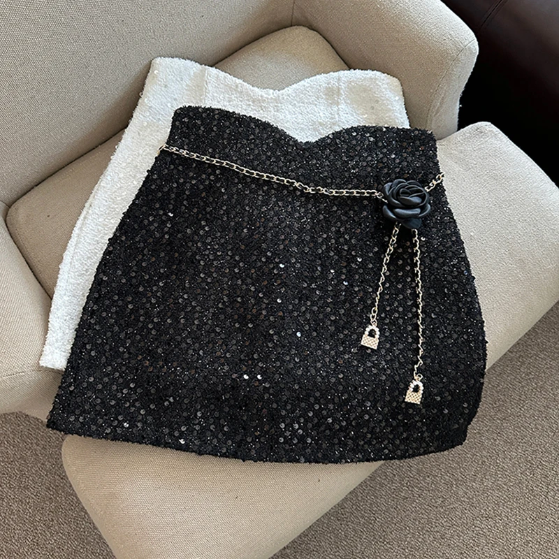 Тонкие черные юбки трапециевидной формы с высокой талией и запахом для девочек, маленькая ароматная толстая твидовая юбка, винтажная Faldas
Тонкие черные юбки трапециевидной формы с высокой талией и запахом для девочек, маленькая ароматная толстая твидовая юбка, винтажная Faldas