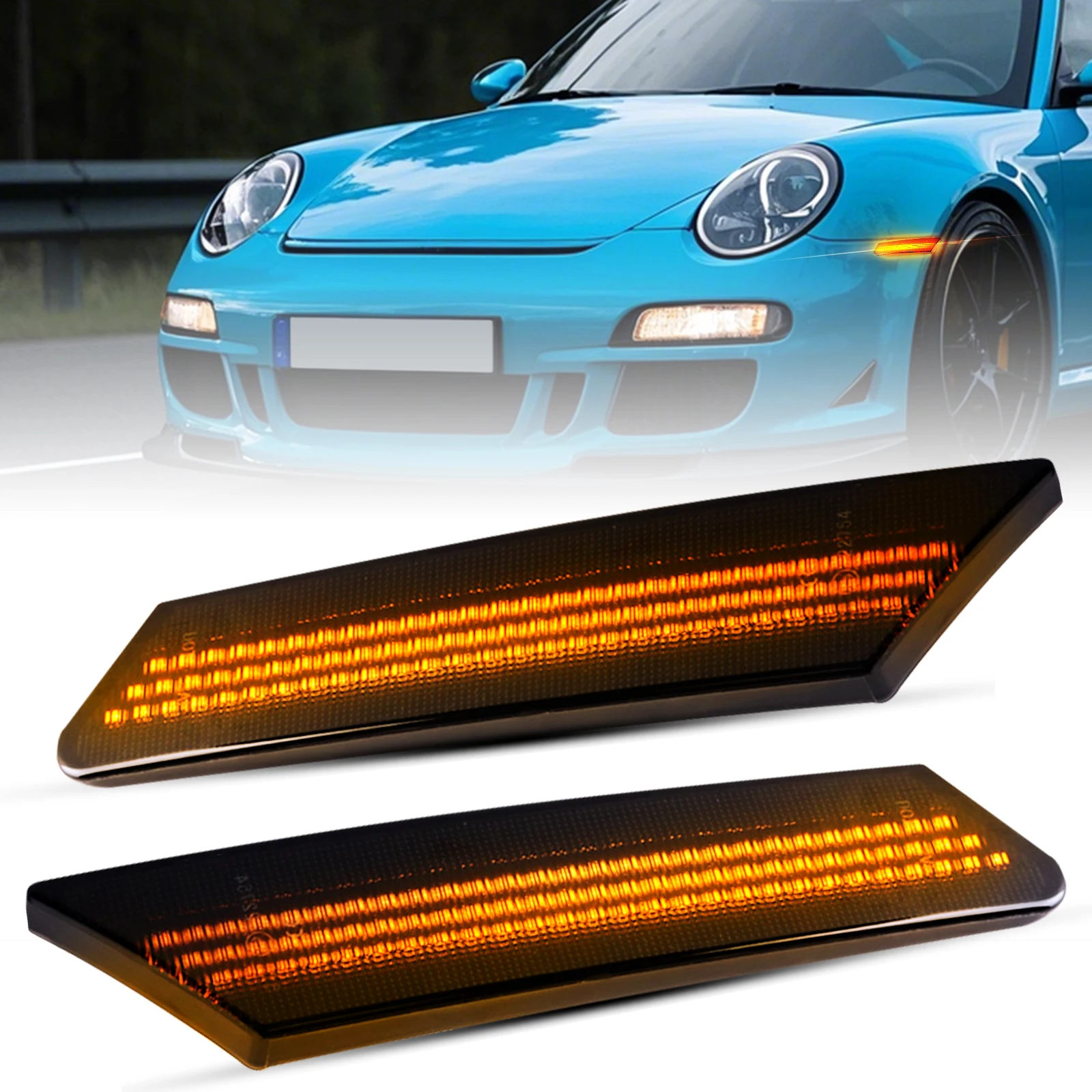 2Pcs High Quality Waterproof LED Side Marker Lights Easy to install for Porsche Boxster 987 2005-2013 and Cayman 987 2005-2013
2Pcs High Quality Waterproof LED Side Marker Lights Easy to install for Porsche Boxster 987 2005-2013 and Cayman 987 2005-2013
