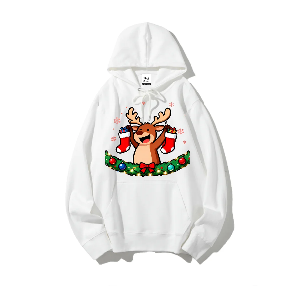 Adorable Christmas Reindeer Themed Merry Christmas Hoodie Unisex Long Sleeve Hat Attached Warm Winter Apparel Great for Christma
Adorable Christmas Reindeer Themed Merry Christmas Hoodie Unisex Long Sleeve Hat Attached Warm Winter Apparel Great for Christma