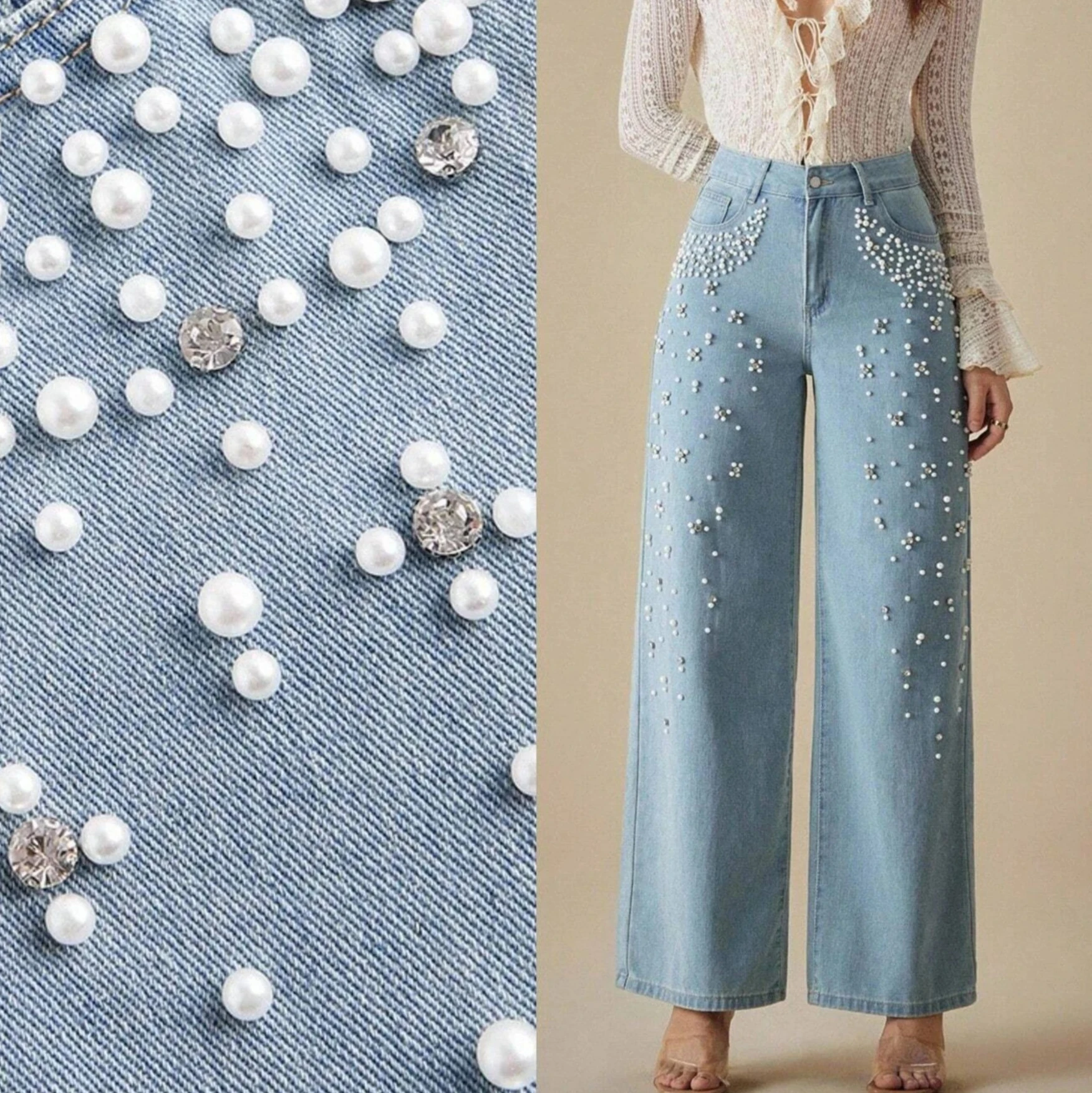 Модные свободные джинсы женские с бусинами, прямые брюки, женская одежда, мешковатые джинсы с высокой талией, хип-хоп
Модные свободные джинсы женские с бусинами, прямые брюки, женская одежда, мешковатые джинсы с высокой талией, хип-хоп