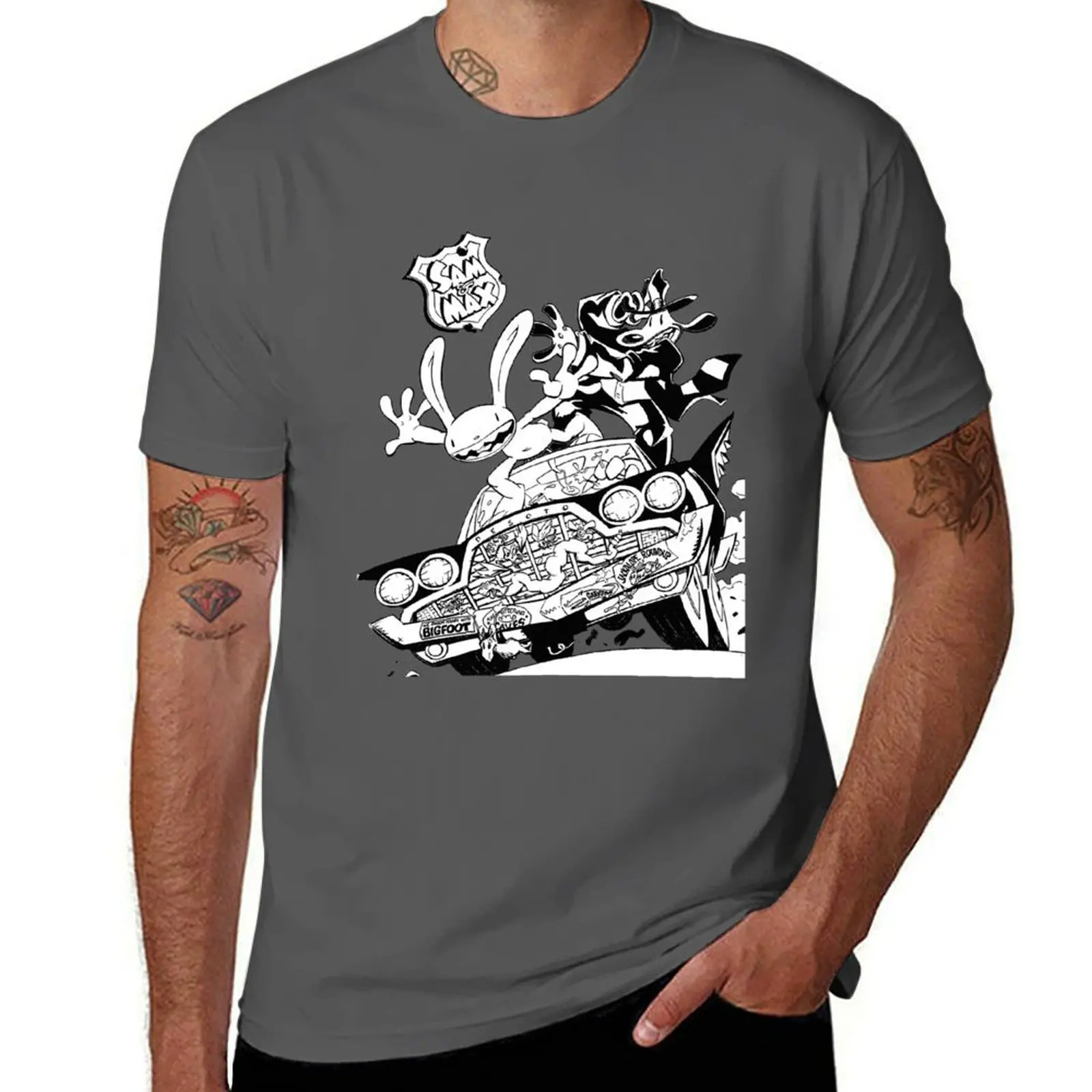 sam and max T-Shirt t shirt man plain cotton t shirts high quality T-Shirt 
sam and max T-Shirt t shirt man plain cotton t shirts high quality T-Shirt