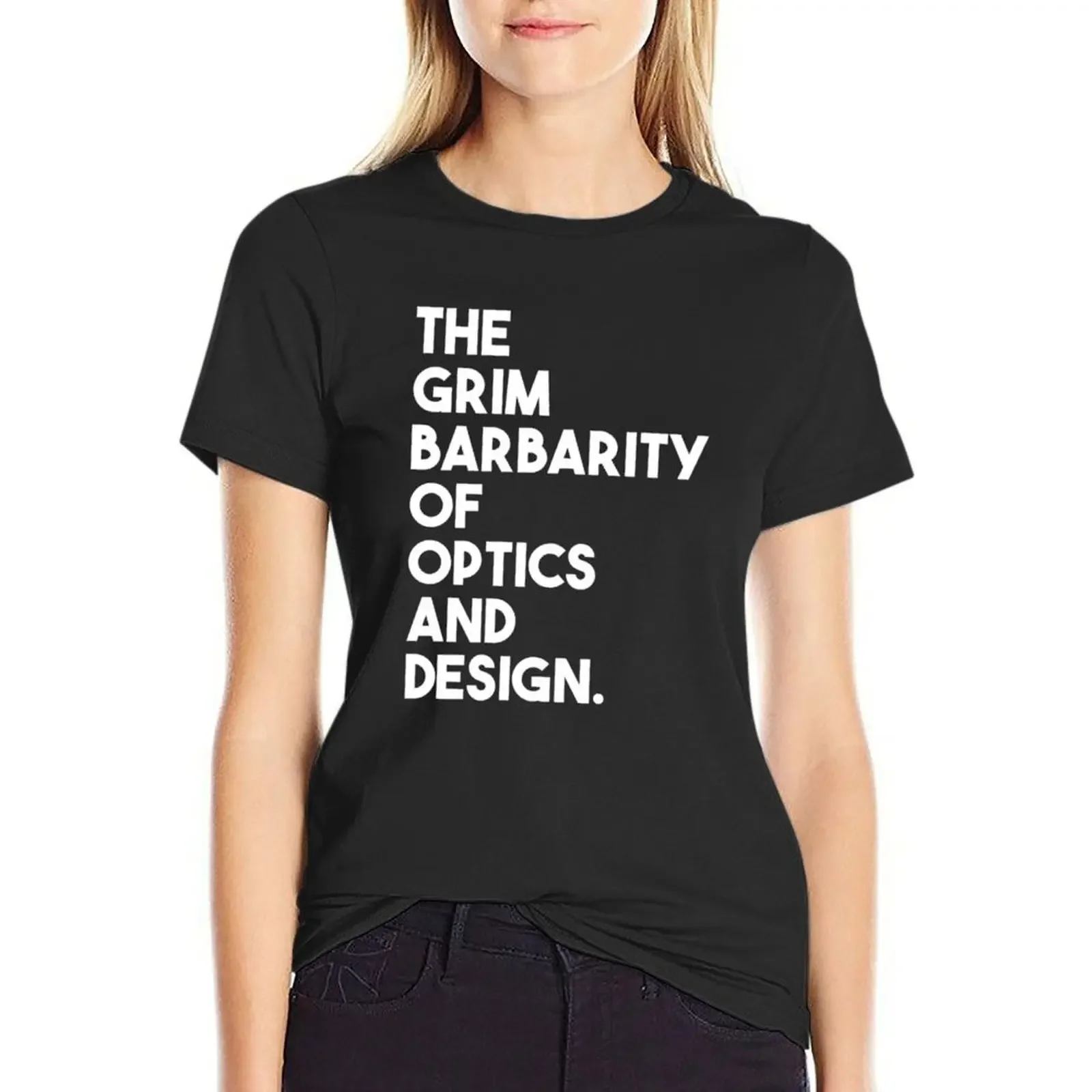 Grim Barbarity of Optics and Design T-Shirt quick drying Short sleeve tee tops cropped t shirts for Women
Grim Barbarity of Optics and Design T-Shirt quick drying Short sleeve tee tops cropped t shirts for Women