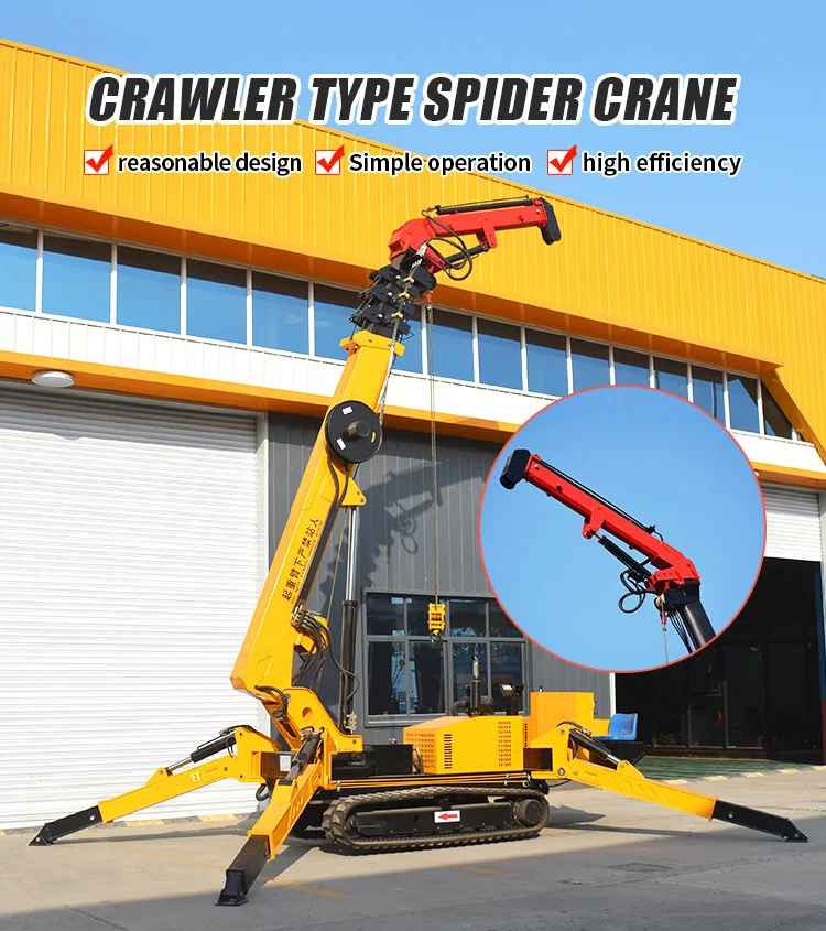Small Construction Crawler Cranes Spider Crane 3 Ton 5 Ton 8 Ton Mini Spider Crane With Remote for Sale
Small Construction Crawler Cranes Spider Crane 3 Ton 5 Ton 8 Ton Mini Spider Crane With Remote for Sale