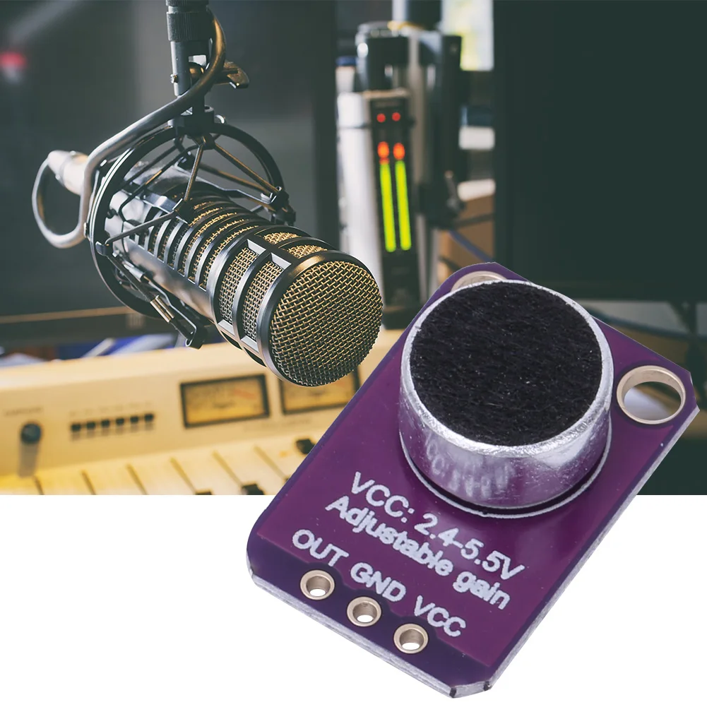 MAX4466 MAX4466 Microphone Amplifier Module Sound Sensor 2.4V to 5.5V Microphone Preamplifier Sensor Module Sound Sensor Module
MAX4466 MAX4466 Microphone Amplifier Module Sound Sensor 2.4V to 5.5V Microphone Preamplifier Sensor Module Sound Sensor Module