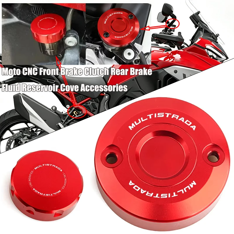 Motorcycle For Ducati Multistrada 950 1100 1200 1260 1200S 1260S V2 V4 CNC Front Brake Reservoir Fluid Tank Cover Accessories
Motorcycle For Ducati Multistrada 950 1100 1200 1260 1200S 1260S V2 V4 CNC Front Brake Reservoir Fluid Tank Cover Accessories