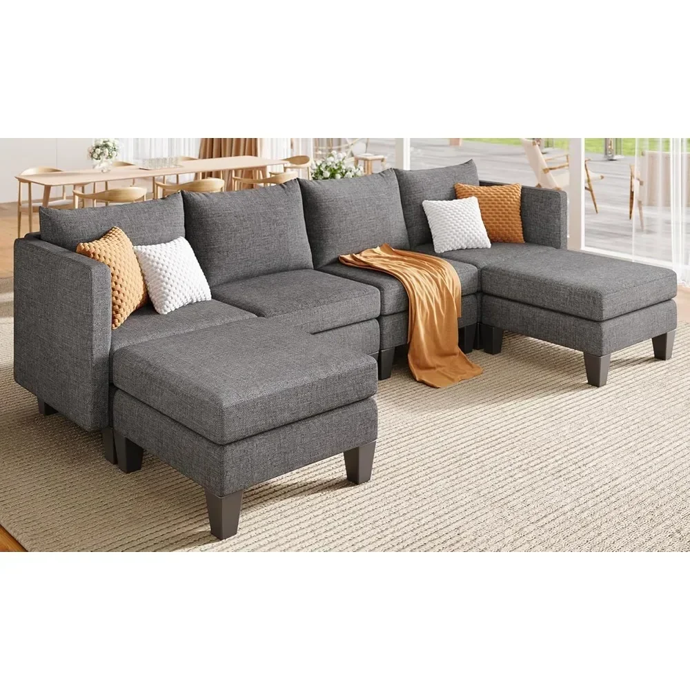 Living Room Sofa, Modular Sectional Sofa, 94'' Convertible U Shaped Couch Set, 6 Seats Sectional Sofa Couch for Living Room
Living Room Sofa, Modular Sectional Sofa, 94'' Convertible U Shaped Couch Set, 6 Seats Sectional Sofa Couch for Living Room
