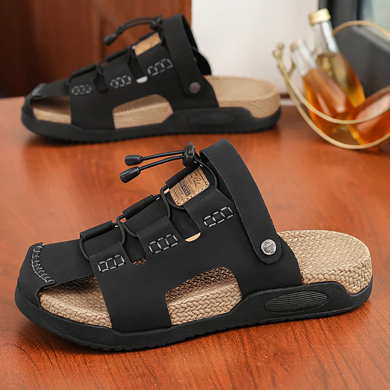 Men's Sandals Summer Outdoor Wear-Resistant Anti-Slip Soft Bottom Driving Dual-Purpose Casual Beach Slippers Open-Toe Slip-On
Men's Sandals Summer Outdoor Wear-Resistant Anti-Slip Soft Bottom Driving Dual-Purpose Casual Beach Slippers Open-Toe Slip-On