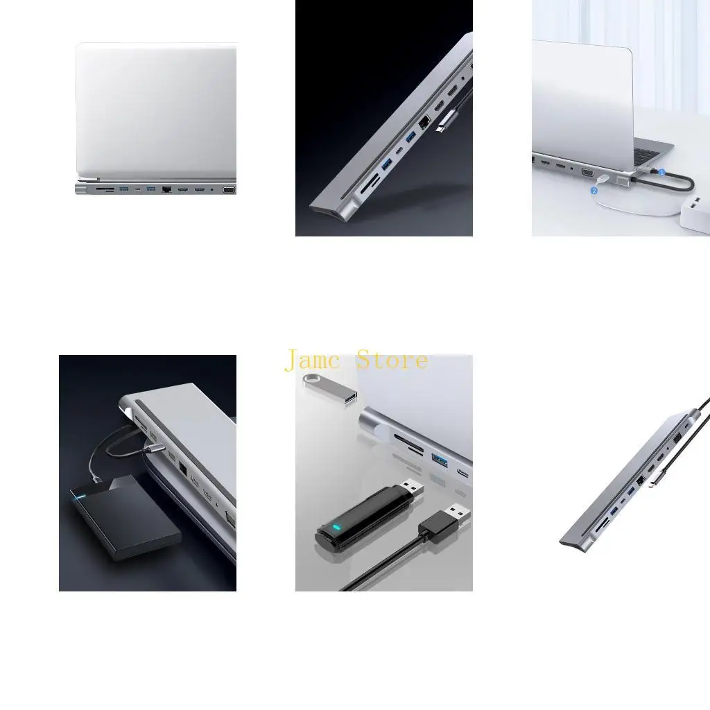 LX0B Концентратор типа C 12-в-1 для двойного адаптера питания Rj45 Multi USB Док-станция
LX0B Концентратор типа C 12-в-1 для двойного адаптера питания Rj45 Multi USB Док-станция