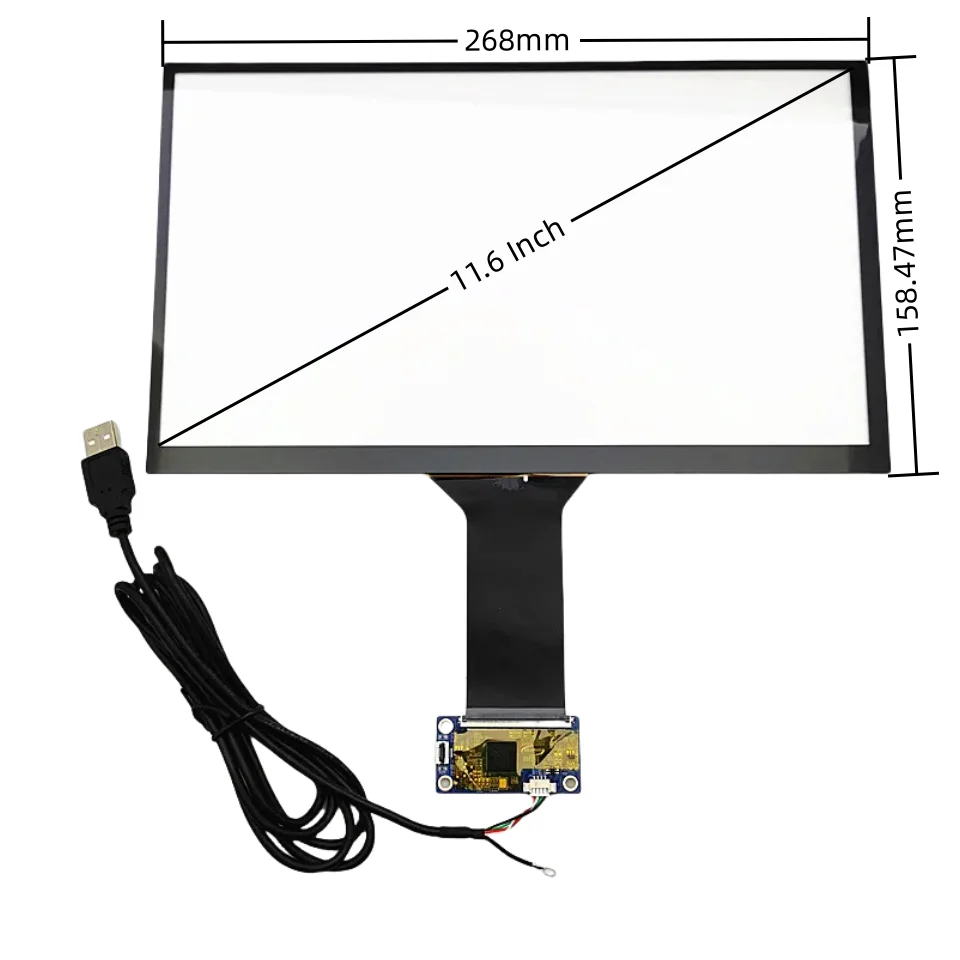 11.6 inch Capacitive Touch Screen Free Drive WIN7 8 10 Android LINUX Universal USB plug and play 2511 chip
11.6 inch Capacitive Touch Screen Free Drive WIN7 8 10 Android LINUX Universal USB plug and play 2511 chip
