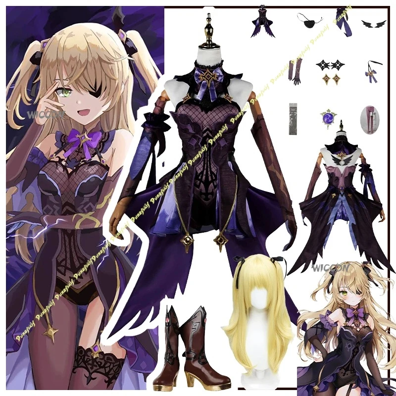 Game Genshin Impact Fischl von Cosplay Costumes Girl Wig Dress Sexy Socks Shoes Purple Skirt Woman Clothe Party Gift Valentine
Game Genshin Impact Fischl von Cosplay Costumes Girl Wig Dress Sexy Socks Shoes Purple Skirt Woman Clothe Party Gift Valentine