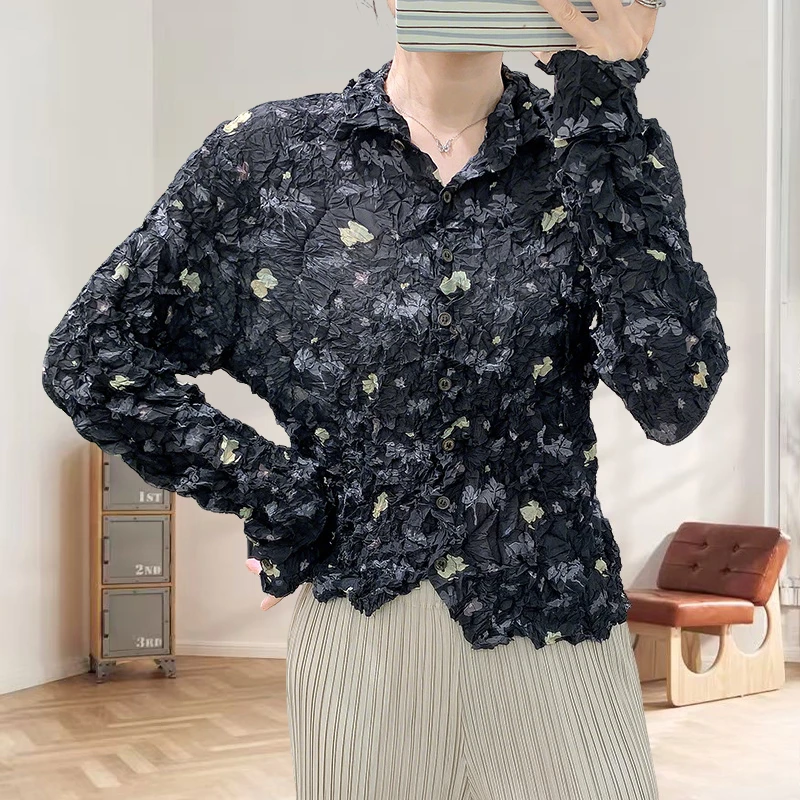 Miyake Pleated Shirt Plisse Print Design Fold Top Pleat Jacket Casual Women's Spring Autumn New Pleats Comfortable Thin Cardigan
Miyake Pleated Shirt Plisse Print Design Fold Top Pleat Jacket Casual Women's Spring Autumn New Pleats Comfortable Thin Cardigan