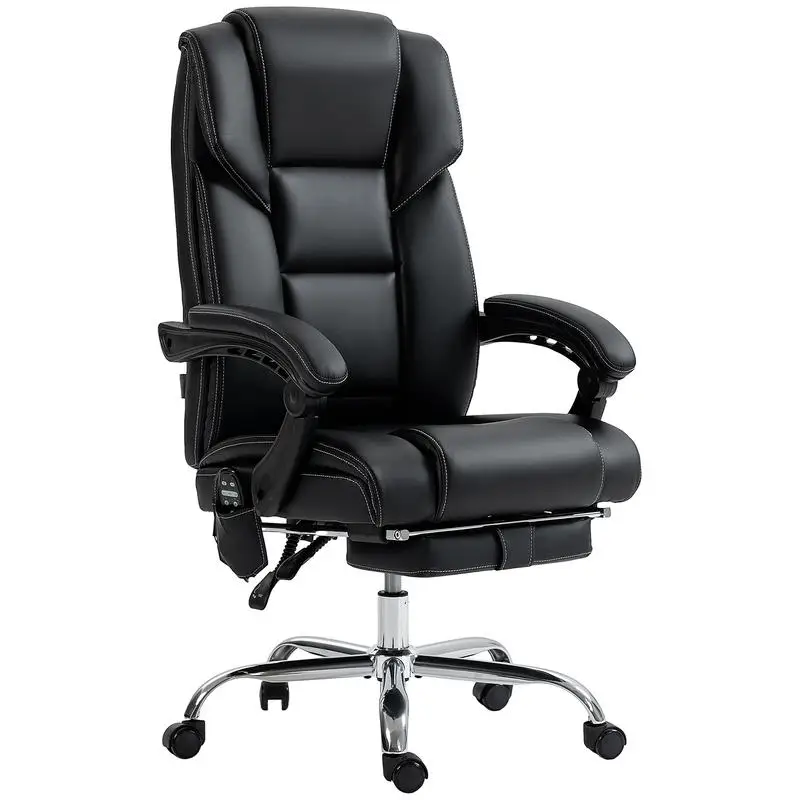Vinsetto 6 Point Vibration Massage Office Chair with Heat, PU Leather Computer Chair with Adjustable Height Reclining Back, Black
Vinsetto 6 Point Vibration Massage Office Chair with Heat, PU Leather Computer Chair with Adjustable Height Reclining Back, Black