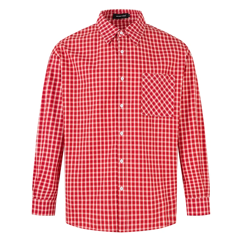 Mens Plaid Shirt Long Sleeve Button Up 100% Cotton Casual Loose Fit Checked Oversized Streetwear Blouse Top 2025 Autumn Clothing
Mens Plaid Shirt Long Sleeve Button Up 100% Cotton Casual Loose Fit Checked Oversized Streetwear Blouse Top 2025 Autumn Clothing