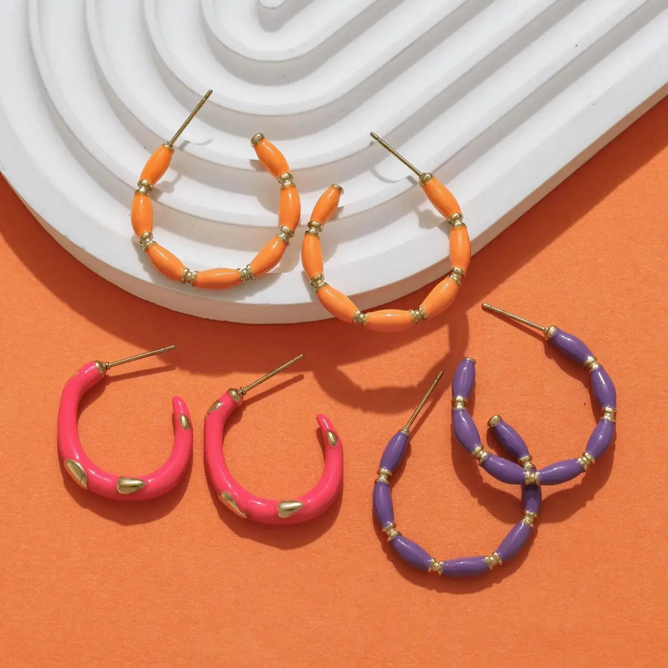 Cute stainless steel candy-colored enamel hoop earrings for women and children, fashionable children's jewelry wholesale
Cute stainless steel candy-colored enamel hoop earrings for women and children, fashionable children's jewelry wholesale