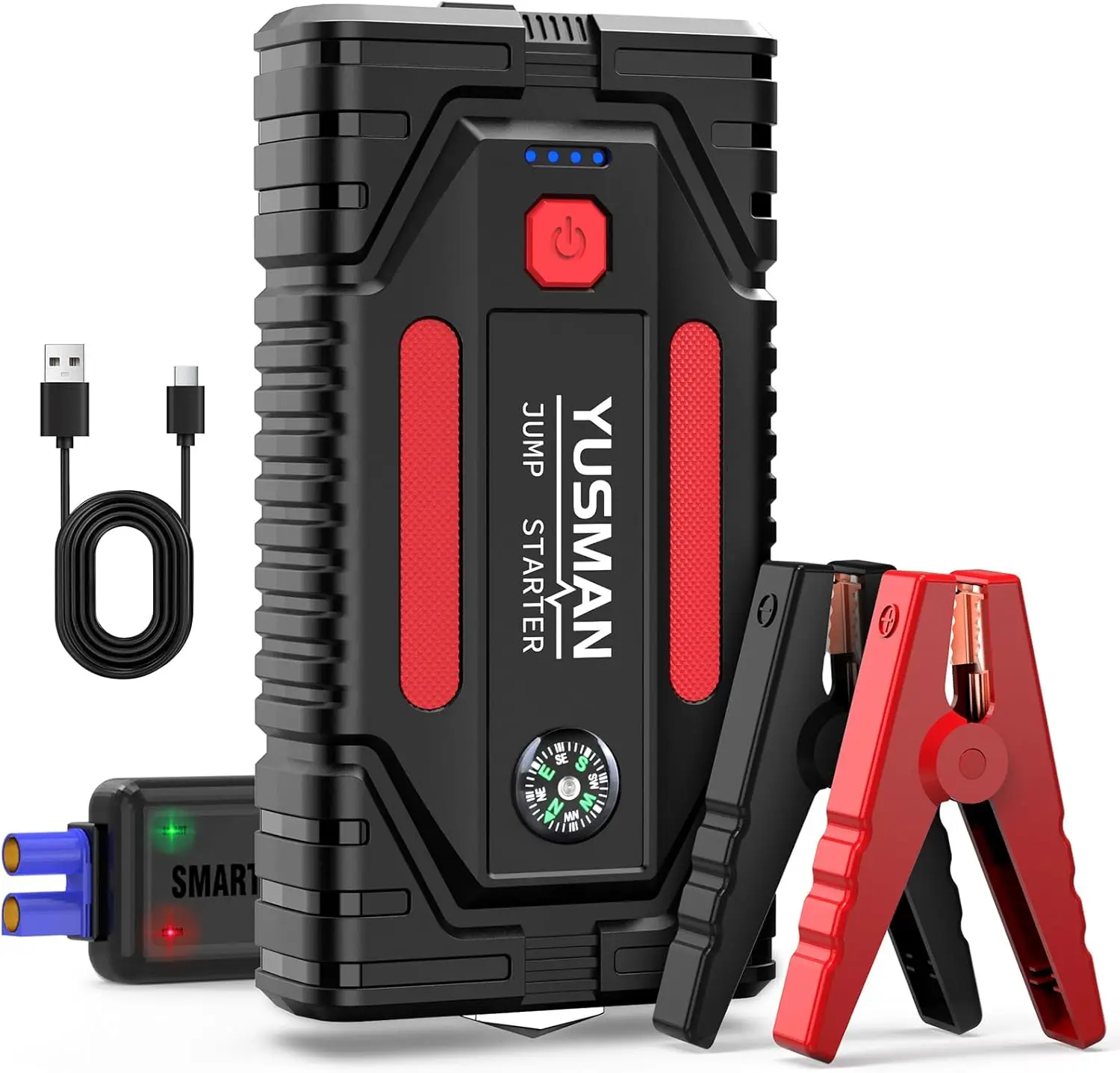 4000A Portable Car Jump Starter, 12V Battery Charger with LED Light for Gasoline & Diesel Engines
4000A Portable Car Jump Starter, 12V Battery Charger with LED Light for Gasoline & Diesel Engines