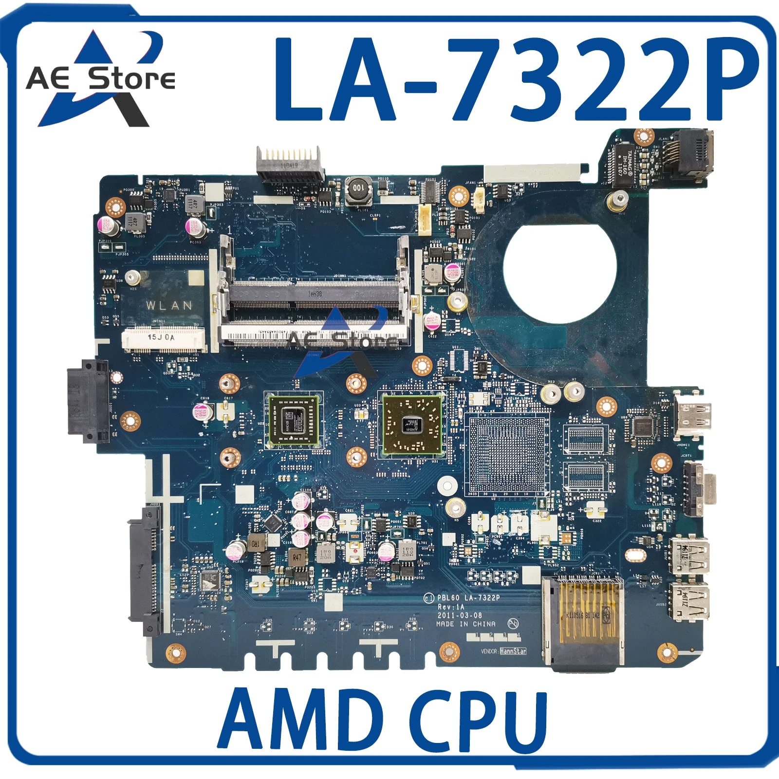 LA-7322P Mainboard X53U K53U X53B K53B PBL60 X53BR K53BY Laptop Motherboard UMA AMD CPU MAIN BOARD TEST OK
LA-7322P Mainboard X53U K53U X53B K53B PBL60 X53BR K53BY Laptop Motherboard UMA AMD CPU MAIN BOARD TEST OK