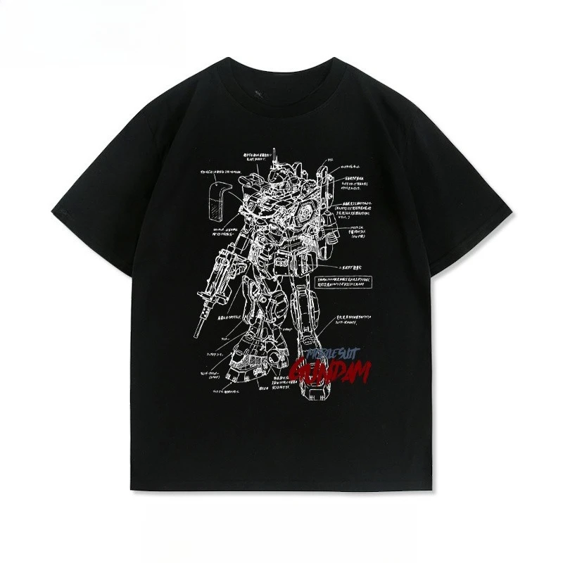 Mobile Suit Gundam Anime Joint Printing Cotton Summer Short Sleeve T-Shirt Men Loose American Casual Sports Short Sleeve Popular
Mobile Suit Gundam Anime Joint Printing Cotton Summer Short Sleeve T-Shirt Men Loose American Casual Sports Short Sleeve Popular