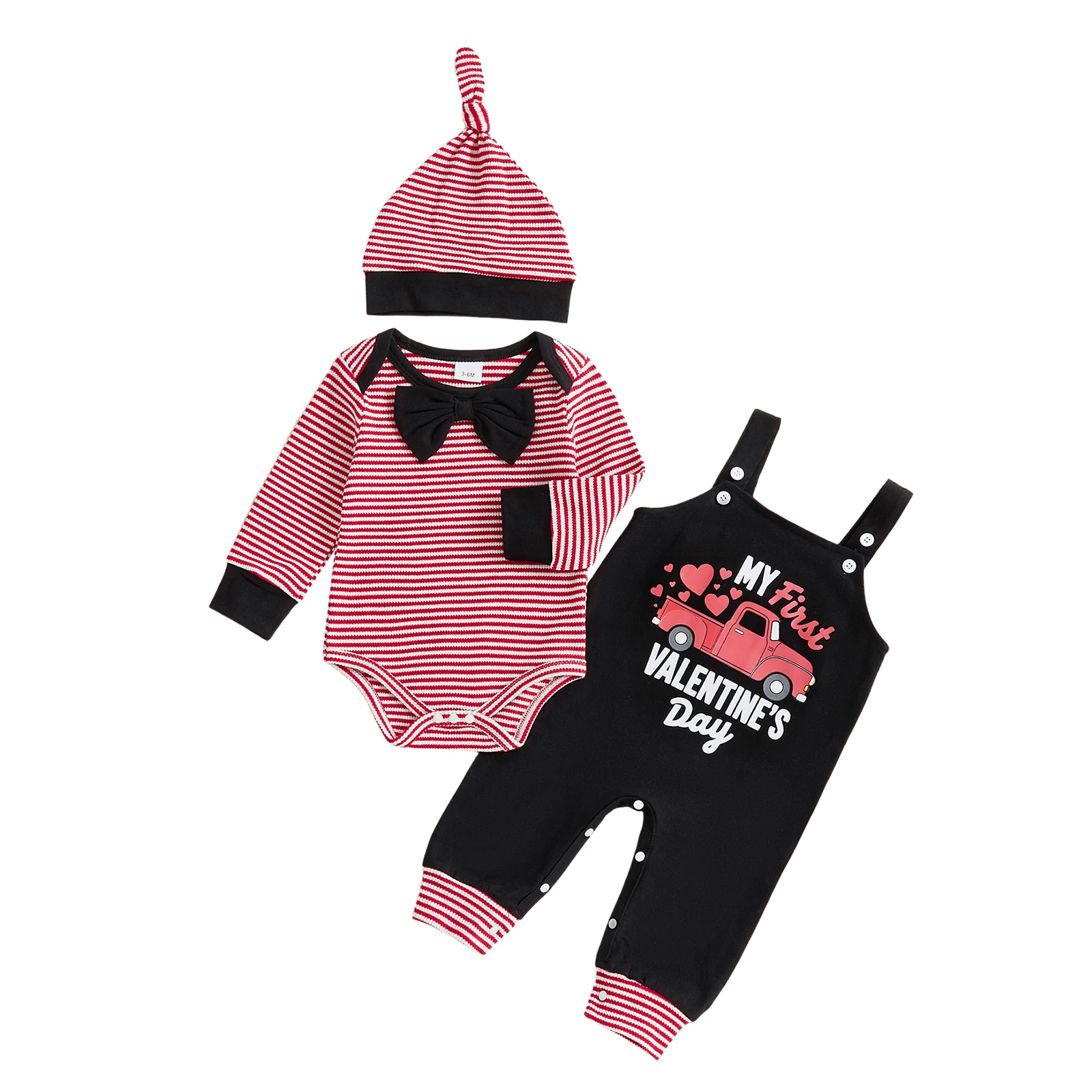 Комбинезон из трех предметов для маленьких мальчиков, полосатый комбинезон с короткими рукавами, джинсовыми штанами и подходящей шляпой, милый комплект на День Святого Валентина
Комбинезон из трех предметов для маленьких мальчиков, полосатый комбинезон с короткими рукавами, джинсовыми штанами и подходящей шляпой, милый комплект на День Святого Валентина
