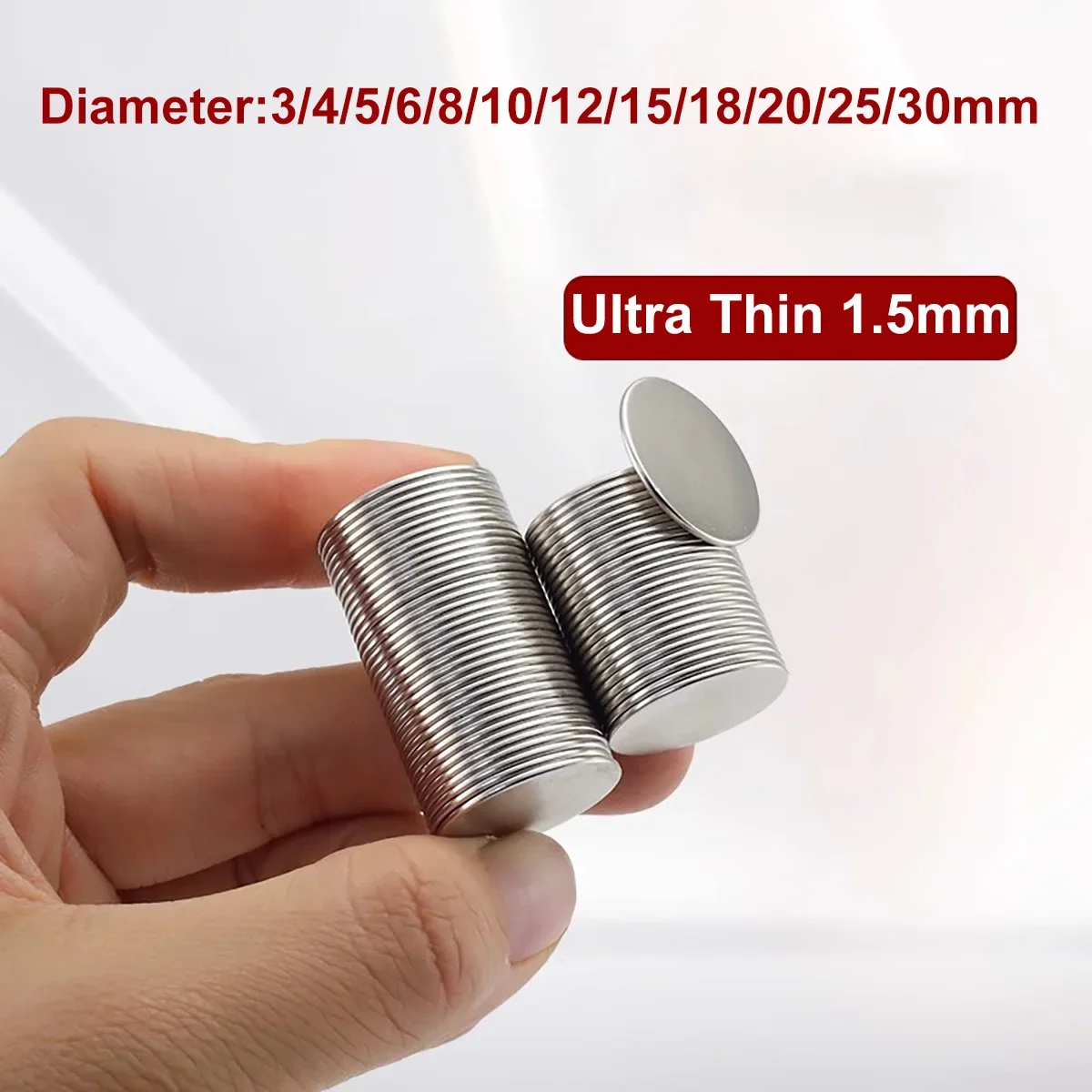 Round Magnet Diameter 3/4/5/6/8/10/12~30mm Thick 1.5mm Neodymium N35 Permanent NdFeB Super Strong Powerful Magnetic imane Disc
Round Magnet Diameter 3/4/5/6/8/10/12~30mm Thick 1.5mm Neodymium N35 Permanent NdFeB Super Strong Powerful Magnetic imane Disc