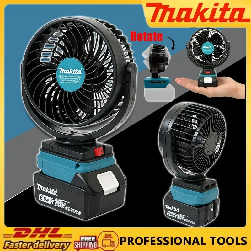 Makita Cordless Power Tool Fan 21V Lithium 5-Inch Fan DC with USB Charging 270° Adjustable Head Por
Makita Cordless Power Tool Fan 21V Lithium 5-Inch Fan DC with USB Charging 270° Adjustable Head Por